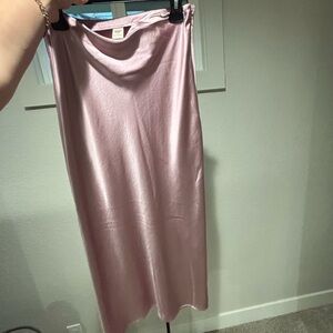 Open Edit Maxi Skirt in Dusty Pink